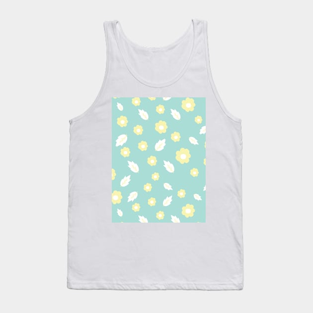 Floral and leaf design Pattern Tank Top by MinimalSpace